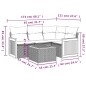 vidaXL Set de muebles de jardín 5 pzas y cojines ratán sintético negro vidaXL Set de muebles de jardín 5 pzas y cojines ratán sintético negro