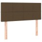 vidaXL Cama box spring con colchón LED tela marrón oscuro 90x190 cm vidaXL Cama box spring con colchón LED tela marrón oscuro 90x190 cm