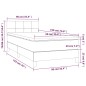 vidaXL Cama box spring con colchón LED tela marrón oscuro 90x190 cm vidaXL Cama box spring con colchón LED tela marrón oscuro 90x190 cm