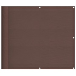 vidaXL Pantalla de balcón 100% poliéster Oxford marrón 90x800 cm