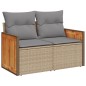 vidaXL Juego de sofás jardín con cojines 5 pzas ratán sintético beige vidaXL Juego de sofás jardín con cojines 5 pzas ratán sintético beige