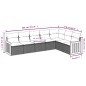 vidaXL Set de sofás de jardín 7 piezas con cojines ratán PE gris vidaXL Set de sofás de jardín 7 piezas con cojines ratán PE gris