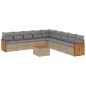 vidaXL Juego de sofás jardín con cojines beige 10 pzas ratán sintético vidaXL Juego de sofás jardín con cojines beige 10 pzas ratán sintético