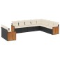vidaXL Set de sofás de jardín 10 pzas cojines ratán sintético negro vidaXL Set de sofás de jardín 10 pzas cojines ratán sintético negro