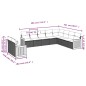 vidaXL Set de sofás de jardín 10 pzas cojines ratán sintético negro vidaXL Set de sofás de jardín 10 pzas cojines ratán sintético negro