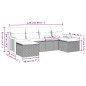 vidaXL Set de sofás de jardín 6 piezas y cojines ratán sintético negro vidaXL Set de sofás de jardín 6 piezas y cojines ratán sintético negro