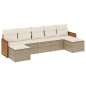 vidaXL Set sofás de jardín 7 piezas y cojines ratán sintético beige vidaXL Set sofás de jardín 7 piezas y cojines ratán sintético beige