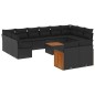 vidaXL Set de sofás de jardín y cojines 13 pzas ratán sintético negro vidaXL Set de sofás de jardín y cojines 13 pzas ratán sintético negro