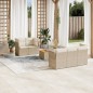 vidaXL Juego de sofás jardín con cojines 6 pzas ratán sintético beige vidaXL Juego de sofás jardín con cojines 6 pzas ratán sintético beige