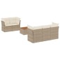 vidaXL Juego de sofás jardín con cojines 6 pzas ratán sintético beige vidaXL Juego de sofás jardín con cojines 6 pzas ratán sintético beige