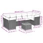 vidaXL Set de sofás de jardín 6 piezas y cojines ratán sintético negro vidaXL Set de sofás de jardín 6 piezas y cojines ratán sintético negro