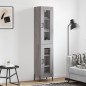 vidaXL Aparador alto madera contrachapada gris Sonoma 34,5x34x180 cm vidaXL Aparador alto madera contrachapada gris Sonoma 34,5x34x180 cm