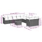 vidaXL Set de sofás de jardín 11 pzas y cojines ratán sintético negro