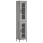 vidaXL Aparador alto madera contrachapada gris Sonoma 34,5x34x180 cm vidaXL Aparador alto madera contrachapada gris Sonoma 34,5x34x180 cm