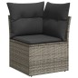 vidaXL Set de sofás de jardín 10 pzas con cojines ratán sintético gris vidaXL Set de sofás de jardín 10 pzas con cojines ratán sintético gris