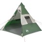 vidaXL Tienda de campaña 7 personas tafetán 185T verde 350x350x280 cm