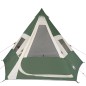 vidaXL Tienda de campaña 7 personas tafetán 185T verde 350x350x280 cm