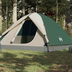 vidaXL Tienda de campaña 6 personas tafetán 190T verde 348x340x190 cm