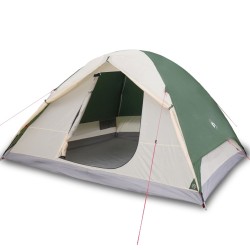 vidaXL Tienda de campaña 6 personas tafetán 190T verde 348x340x190 cm
