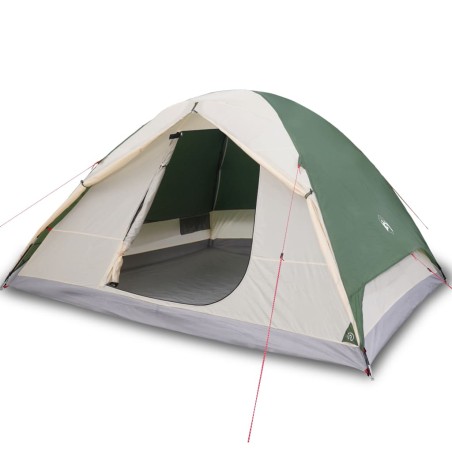 vidaXL Tienda de campaña 6 personas tafetán 190T verde 348x340x190 cm