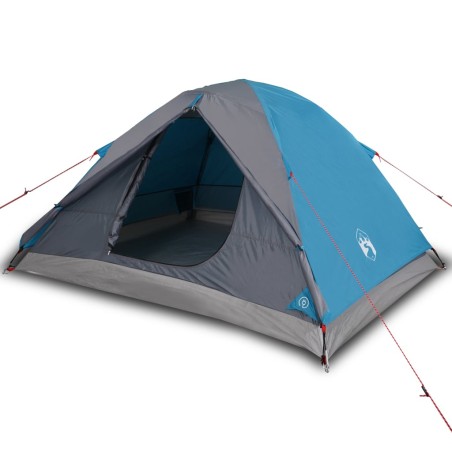 vidaXL Tienda de campaña 3 personas tafetán 190T azul 240x217x120 cm