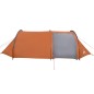 vidaXL Tienda de campaña 4 personas tafetán 185T gris y naranja vidaXL Tienda de campaña 4 personas tafetán 185T gris y naranja