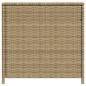 vidaXL Caja de almacenaje de jardín ratán sintético beige mezcla 469L