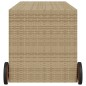 vidaXL Caja de almacenaje jardín con ruedas ratán PE beige mezcla 283L vidaXL Caja de almacenaje jardín con ruedas ratán PE beige mezcla 283L