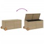 vidaXL Caja de almacenaje jardín con ruedas ratán PE beige mezcla 283L vidaXL Caja de almacenaje jardín con ruedas ratán PE beige mezcla 283L