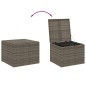 vidaXL Caja de almacenaje de jardín ratán sintético gris 291L vidaXL Caja de almacenaje de jardín ratán sintético gris 291L