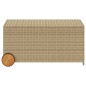 vidaXL Caja de almacenaje jardín con ruedas ratán PE beige mezcla 190L vidaXL Caja de almacenaje jardín con ruedas ratán PE beige mezcla 190L