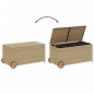 vidaXL Caja de almacenaje jardín con ruedas ratán PE beige mezcla 190L vidaXL Caja de almacenaje jardín con ruedas ratán PE beige mezcla 190L