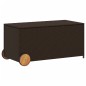 vidaXL Caja de almacenaje jardín con ruedas ratán PE marrón 190L vidaXL Caja de almacenaje jardín con ruedas ratán PE marrón 190L