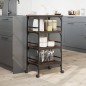 vidaXL Carrito de cocina madera ingeniería marrón roble 45x35x89,5 cm vidaXL Carrito de cocina madera ingeniería marrón roble 45x35x89,5 cm