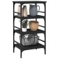 vidaXL Carrito de cocina de madera de ingeniería negro 45x35x89,5 cm vidaXL Carrito de cocina de madera de ingeniería negro 45x35x89,5 cm