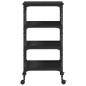 vidaXL Carrito de cocina de madera de ingeniería negro 45x35x89,5 cm vidaXL Carrito de cocina de madera de ingeniería negro 45x35x89,5 cm