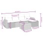 vidaXL Set de sofás de jardín 6 piezas y cojines ratán sintético negro vidaXL Set de sofás de jardín 6 piezas y cojines ratán sintético negro