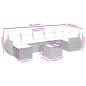 vidaXL Set de sofás de jardín 8 piezas y cojines ratán sintético negro vidaXL Set de sofás de jardín 8 piezas y cojines ratán sintético negro