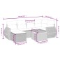 vidaXL Set de sofás de jardín 7 piezas con cojines ratán PE gris vidaXL Set de sofás de jardín 7 piezas con cojines ratán PE gris