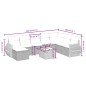 vidaXL Set de muebles de jardín 9 pzas y cojines ratán sintético gris