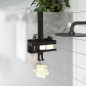vidaXL Estante colgante de ducha acero inox cepillado 304 negro mate vidaXL Estante colgante de ducha acero inox cepillado 304 negro mate
