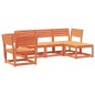 vidaXL Juego de muebles jardín 5 pzas madera maciza pino marrón cera vidaXL Juego de muebles jardín 5 pzas madera maciza pino marrón cera