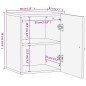 vidaXL Armario de baño de pared madera maciza de mango 38x33x48 cm
