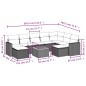 vidaXL Set de sofás de jardín 10 pzas cojines ratán sintético negro vidaXL Set de sofás de jardín 10 pzas cojines ratán sintético negro