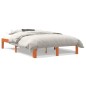 vidaXL Estructura de cama madera maciza pino marrón cera 140x200 cm vidaXL Estructura de cama madera maciza pino marrón cera 140x200 cm