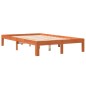 vidaXL Estructura de cama madera maciza pino marrón cera 140x200 cm vidaXL Estructura de cama madera maciza pino marrón cera 140x200 cm