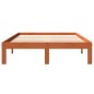 vidaXL Estructura de cama madera maciza pino marrón cera 140x200 cm vidaXL Estructura de cama madera maciza pino marrón cera 140x200 cm