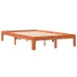 vidaXL Estructura de cama madera maciza pino marrón cera 140x200 cm vidaXL Estructura de cama madera maciza pino marrón cera 140x200 cm