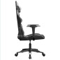 vidaXL Silla gaming de masaje cuero sintético negro y blanco vidaXL Silla gaming de masaje cuero sintético negro y blanco