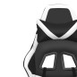 vidaXL Silla gaming de masaje cuero sintético negro y blanco vidaXL Silla gaming de masaje cuero sintético negro y blanco